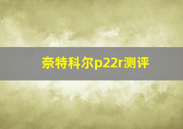 奈特科尔p22r测评