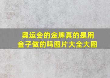 奥运会的金牌真的是用金子做的吗图片大全大图