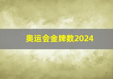 奥运会金牌数2024