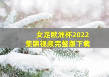 女足欧洲杯2022集锦视频完整版下载