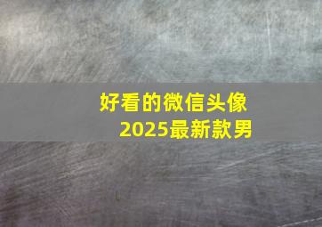 好看的微信头像2025最新款男