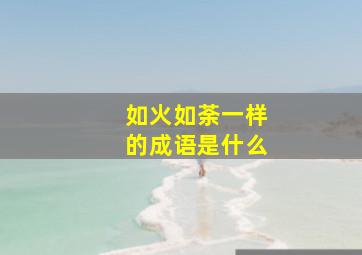 如火如荼一样的成语是什么