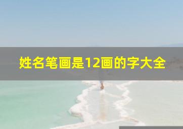 姓名笔画是12画的字大全