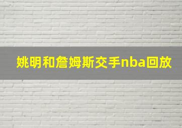 姚明和詹姆斯交手nba回放