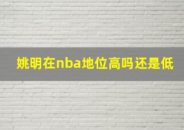 姚明在nba地位高吗还是低