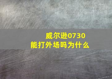 威尔逊0730能打外场吗为什么