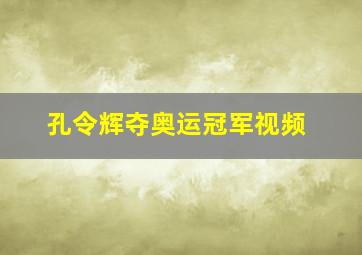 孔令辉夺奥运冠军视频