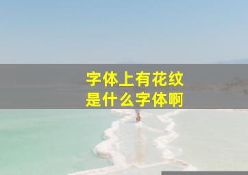 字体上有花纹是什么字体啊