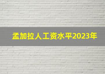 孟加拉人工资水平2023年