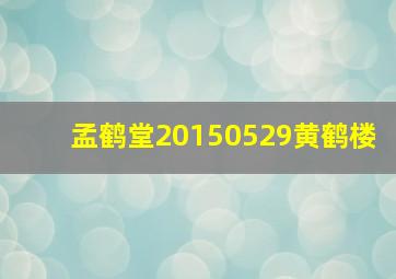 孟鹤堂20150529黄鹤楼