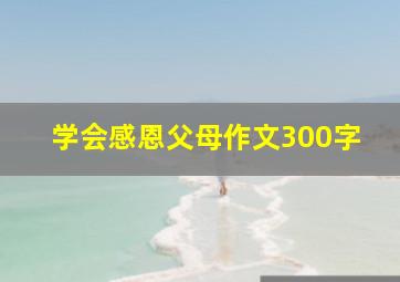 学会感恩父母作文300字