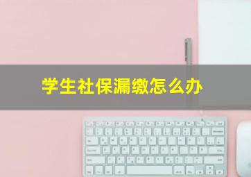 学生社保漏缴怎么办