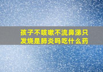 孩子不咳嗽不流鼻涕只发烧是肺炎吗吃什么药