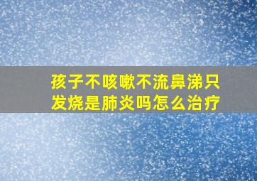 孩子不咳嗽不流鼻涕只发烧是肺炎吗怎么治疗