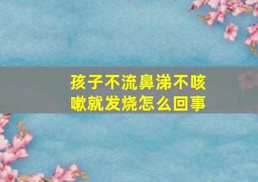 孩子不流鼻涕不咳嗽就发烧怎么回事