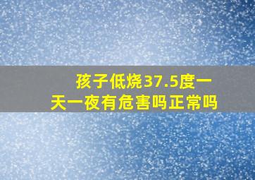 孩子低烧37.5度一天一夜有危害吗正常吗