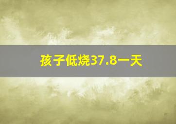 孩子低烧37.8一天