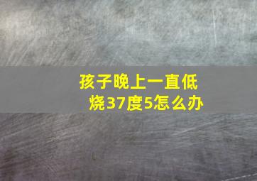 孩子晚上一直低烧37度5怎么办