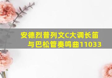 安德烈普列文C大调长笛与巴松管奏鸣曲11033