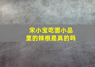 宋小宝吃面小品里的辣根是真的吗