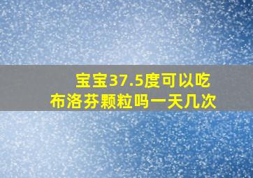 宝宝37.5度可以吃布洛芬颗粒吗一天几次