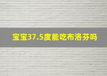 宝宝37.5度能吃布洛芬吗