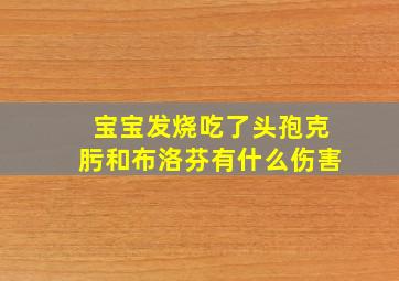 宝宝发烧吃了头孢克肟和布洛芬有什么伤害