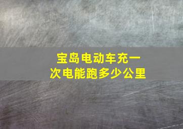 宝岛电动车充一次电能跑多少公里