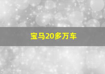 宝马20多万车