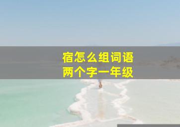 宿怎么组词语两个字一年级