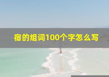 宿的组词100个字怎么写