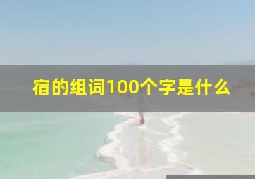 宿的组词100个字是什么