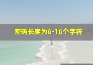 密码长度为6-16个字符