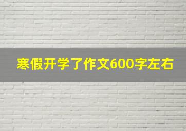 寒假开学了作文600字左右