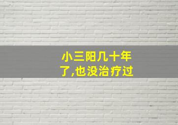 小三阳几十年了,也没治疗过