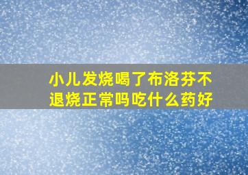 小儿发烧喝了布洛芬不退烧正常吗吃什么药好