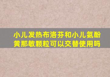 小儿发热布洛芬和小儿氨酚黄那敏颗粒可以交替使用吗