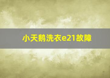 小天鹅洗衣e21故障