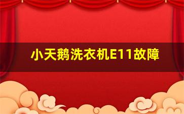 小天鹅洗衣机E11故障