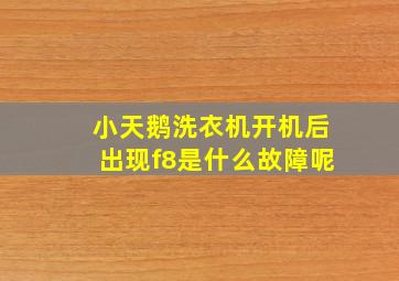 小天鹅洗衣机开机后出现f8是什么故障呢