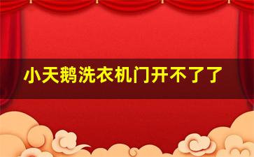 小天鹅洗衣机门开不了了