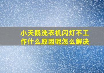 小天鹅洗衣机闪灯不工作什么原因呢怎么解决