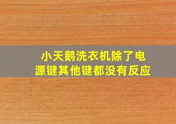 小天鹅洗衣机除了电源键其他键都没有反应