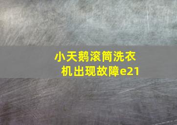 小天鹅滚筒洗衣机出现故障e21