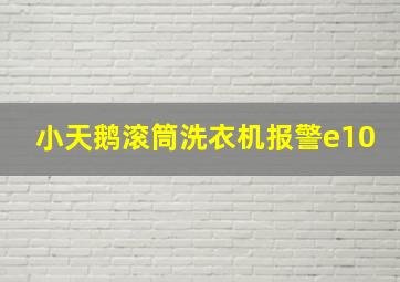 小天鹅滚筒洗衣机报警e10