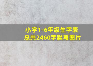 小学1-6年级生字表总共2460字默写图片