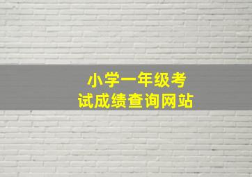 小学一年级考试成绩查询网站