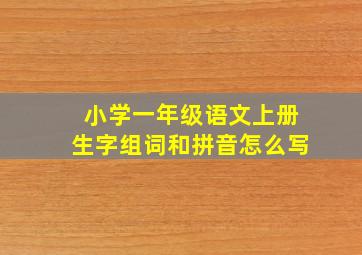 小学一年级语文上册生字组词和拼音怎么写