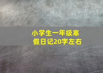 小学生一年级寒假日记20字左右