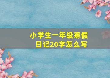 小学生一年级寒假日记20字怎么写